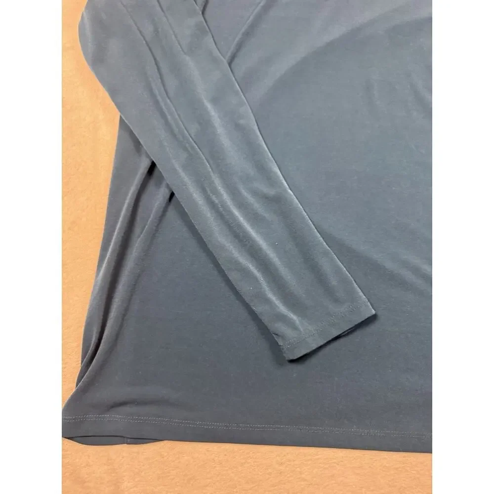 Michael Michael Kors Women’s XL Blue Mock Neck Long Sleeve Button Top